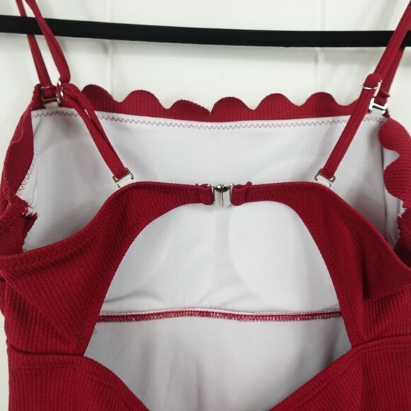 Shein Red Scalaped One Piece Swimsuit Medium - Picture 8 of 10